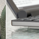 When you open the DM30's keyboard, a small pair of supports automatically fold out.